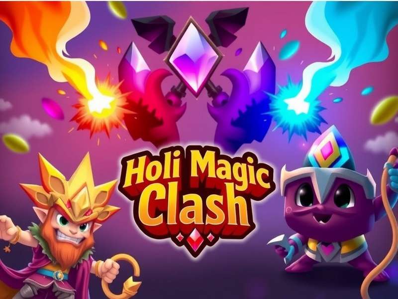 Holi Magic Clash Game Banner